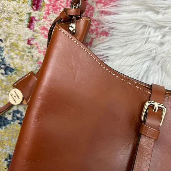 $550 Dooney & Bourke Designer Brown Leather Alto Small Lauretta Bag Purse - Picture 3 of 16